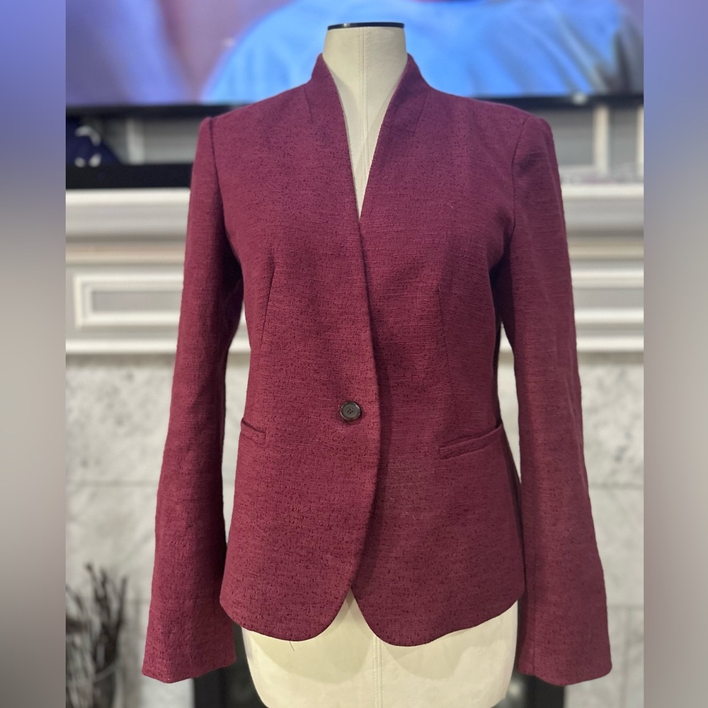 Loft Textured Single Button Blazer - image 1